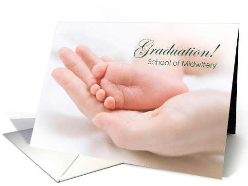 Graduation from School of Midwifery Announcement card (1450828)