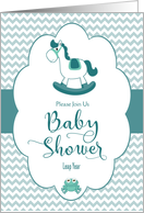 Leap Year Baby Shower Invitation with Rocking Horse card