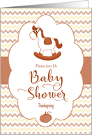 Thanksgiving Baby Shower Invitation with Rocking Horse card