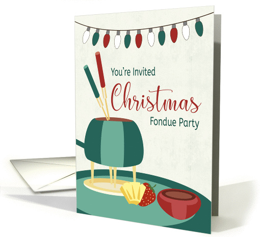 Christmas Fondue Party Invitation with Fondue Pot card (1457284)