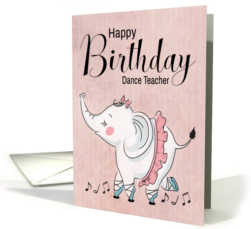 Ballet Elephant with Music Notes and Tutu for Dance... (1463434)