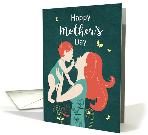 Silhouette Mothers Day with Mother and Child card (1464586)