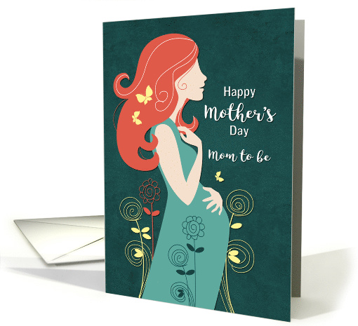 Silhouette Mom to Be with Butterflies for Mothers Day card (1464596)