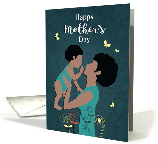 Happy Mothers Day with African American Mother and Baby card