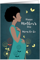 Silhouette African American Mom to Be for Mothers Day card