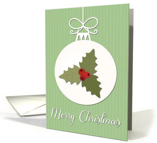 Holly Leaves and Berries on Christmas Decoration card (1534398)