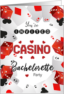 Bachelorette Casino Party Invitation card