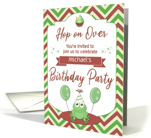 Custom Name Frog Birthday Invitation card (1605312)
