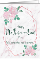 Happy Mother-in-Law Day with Flowers and Frame card