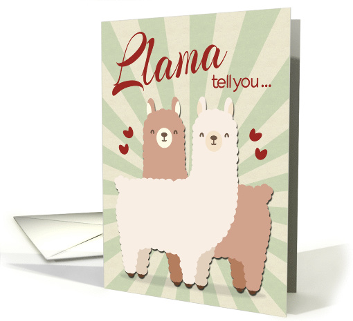 Llama Couple for Wedding Anniversary during Coronavirus card (1612918)
