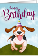 Happy Birthday with Funny Dog during Coronavirus card