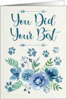 Encouragement for Someone Who had to Surrender Their Pet card