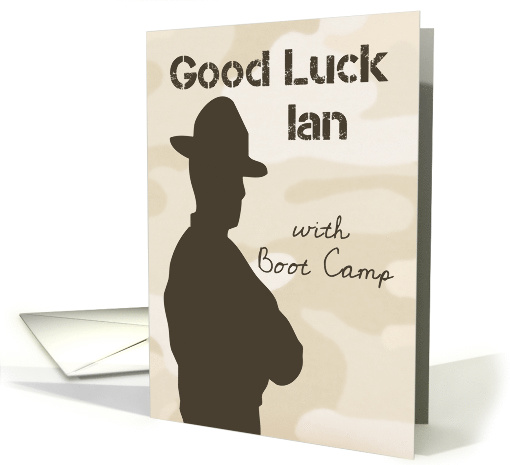 Drill Sergeant Silhouette with Camouflage Background Good... (1623286)