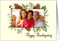 Custom Image for Thanksgiving with Pine Cones in Landscape card