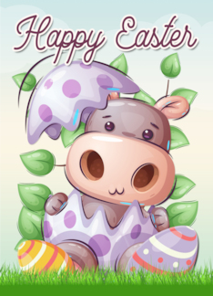 Hippo in a Easter...