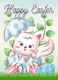 Kitten in a Easter...