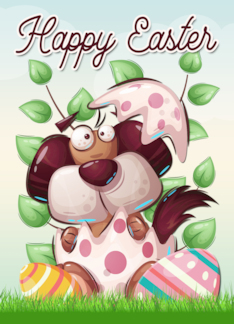 Doggie in a Easter...