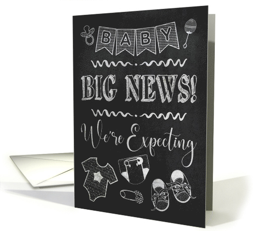 Chalkboard Baby Announcement with Baby Elements card (1663106)