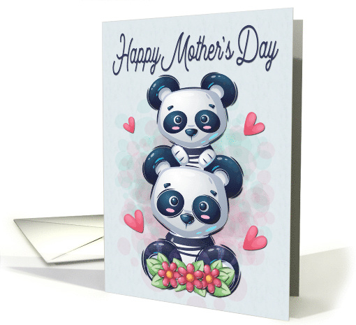 Panda Mother and Child For Mother Hearts and Flowers for... (1668092)