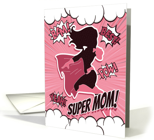 Pink Superhero for Happy Mothers Day card (1669036)