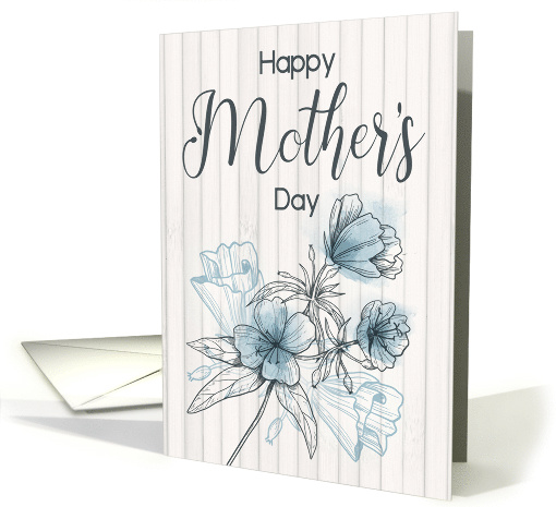 Blue Watercolor Flower for Mom for Happy Mother's Day card (1669594)