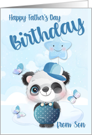 Happy Fathers Day Birthday from Son with Cute Panda card