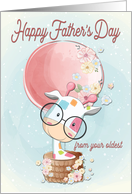 Happy Fathers Day from the Oldest with Cute Giraffe card