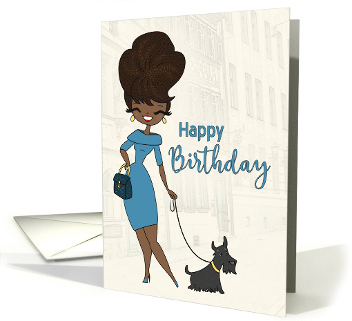 African American Sassy Lady for Happy Birthday card (1678408)