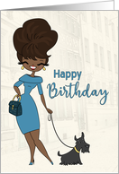 African American Sassy Lady for Happy Birthday card