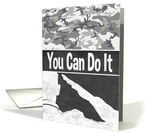Military Encouragement with Distressed Like Background card (1681606)