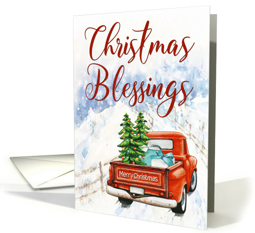 Red Truck with Christmas Trees and Presents for Christmas... (1690594)