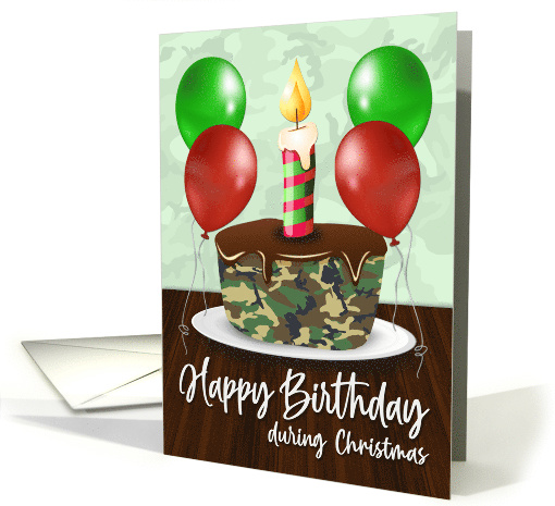 Birthday During Christmas for Military Deployed card (1692874)