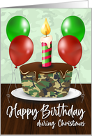 Birthday During Christmas for Military Deployed card