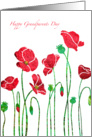 Happy Grandparents Day, Poppy Love, Flower, Floral, Red Poppy card