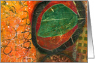 Birthday, Anyone, Colorful Abstract Collage, Stone, Leaf, Encounter card