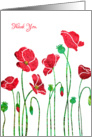 Thank You for Hosting Retirement Party, Elegant Red Poppy Floral, card