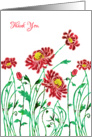 Business -Thank You with Stylized Chrysanthemum, Floral Design card