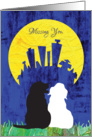 Valentine’s Day - Missing You with Puppy Love in the Moonlight card