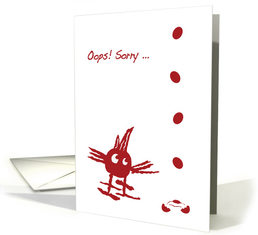 Sorry I Forgot, Apology, Anyone, Witty, funny, abstract Chicken, card