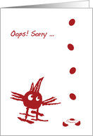 Sorry I Forgot, Apology, Anyone, Witty, funny, abstract Chicken, card