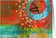 Colorful Abstract Painting, Any Occasion, Blank Note Card, Myth, card