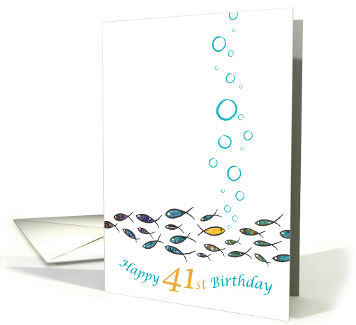 Happy 41st Birthday, Gold Fish, Witty, Elegant, Cute,... (1305814)