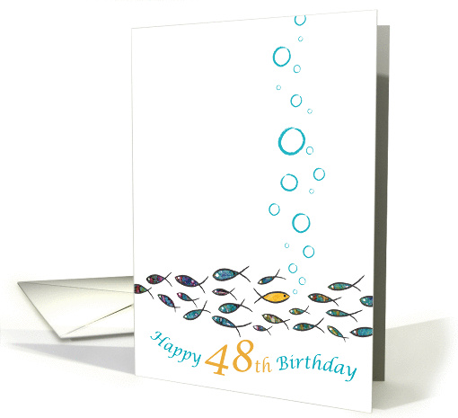 Happy 48th Birthday, Gold Fish, Witty, Elegant, Cute,... (1305834)