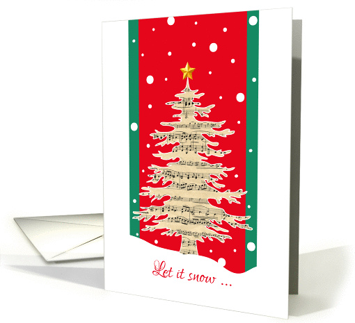 Business - Let It Snow with Stylized Christmas Tree in the Snow card