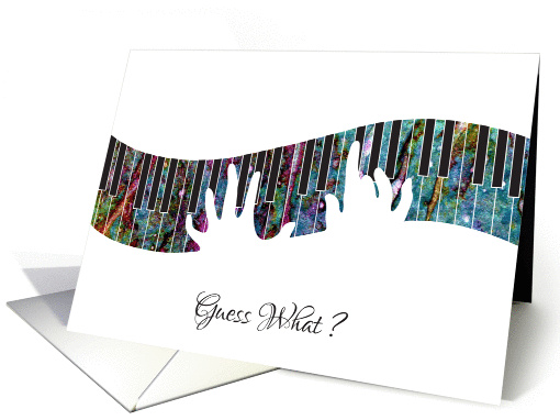 Any Occasion Blank Note Card with Stylized Colorful... (1335376)