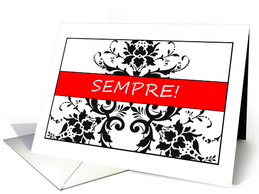 Sempre - Congratulations Wedding Card in Italiano card (1427514)