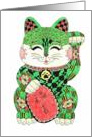 Lucky Cat, Good luck card