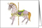Carousel horse Birthday card