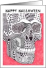 Ornate skull, Halloween card