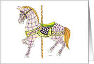 Carousel horse Birthday card